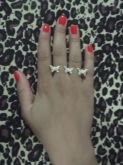 Anel Borboletas com Strass